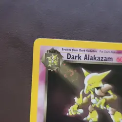 WOTC Pokemon TCG Team Rocket Dark Alakazam 1/82 Holo Rare 1st Edition SWIRL - Image 3