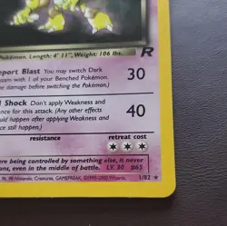 WOTC Pokemon TCG Team Rocket Dark Alakazam 1/82 Holo Rare 1st Edition SWIRL - Image 5