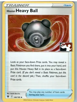 Hisuian Heavy Ball Uncommon Prize Pack Series Cards 146/189 NM - Image 1