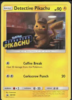Detective Pikachu - (Stamped) SM190 Holo Promo Sun & Moon Promo Pokemon Holo NM - Image 1