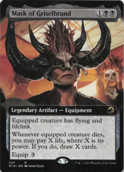 Mask of Griselbrand (Extended Art) R Innistrad: Midnight Hunt 347 LP-NM MTG - Image 1