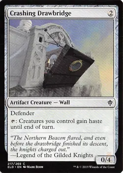 Crashing Drawbridge 217 Throne of Eldraine Magic: The Gathering NM - Image 1