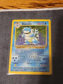 Pokemon Unlimited Edition Base Set Blastoise 2/102, Holo, HP Condition! - Image 1
