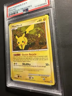 2007 Pokemon Mysterious Treasures Pikachu #94 /123 Regular PSA 5 EX Base Set - Image 5