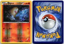 DIGLETT 36/124 COMMON FATES COLLIDE POKEMON REVERSE HOLO LP - Image 3