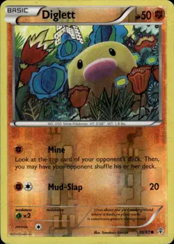 Diglett 38/83 Common Generations Pokemon Reverse Holo Heavily Played - Image 1