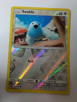 Swablu 79/111 Common Crimson Invasion Pokemon Reverse Holo Near Mint - Image 1