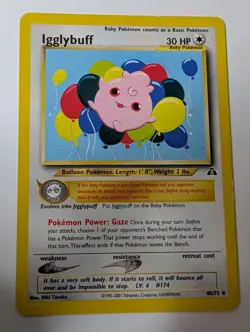 Igglybuff 40/75 Uncommon Neo Discovery Pokemon Unlimited Lightly Played - Image 1