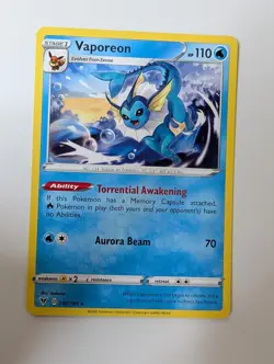 Vaporeon 030/185 Rare Vivid Voltage Pokemon Near Mint - Image 1