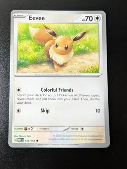 Eevee 133/165 Common 151 Pokemon Lightly Played - Image 1