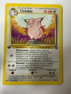 Clefable 17/64 Rare Jungle Pokemon 1st Edition Lightly Played - Image 1