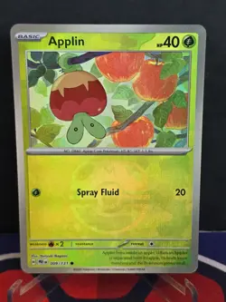 Pokemon Applin 009/131 Master Ball Holo Prismatic Evolutions - Image 1