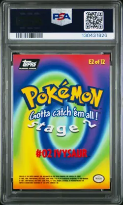 1999 TOPPS POKEMON THE MOVIE EDT #E2 IVYSAUR #2 PSA 7 - Image 2
