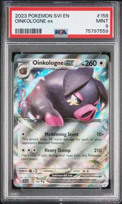 2023 POKEMON SVI EN-SCARLET & VIOLET #158 OINKOLOGNE EX PSA 9 - Image 1
