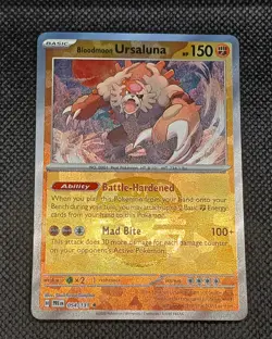 Bloodmoon Ursaluna (Master Ball Pattern) 054/131 Prismatic Evolutions Pokemon NM - Image 1