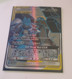 Pokemon Lucario & Melmetal GX TAG TEAM Full Art Ultra Rare Holo 203/214 HP 260 - Image 1