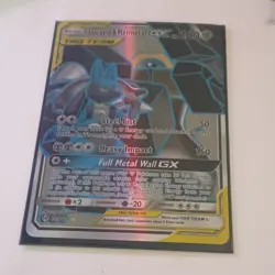 Pokemon Lucario & Melmetal GX TAG TEAM Full Art Ultra Rare Holo 203/214 HP 260 - Image 2
