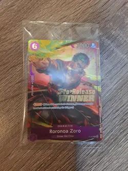Roronoa Zoro OP-06 Pre-Release Winner Promo SEALED P-045 One Piece Card English - Image 1