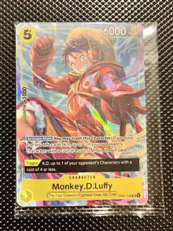 One Piece TCG Monkey D Luffy OP07-109 Super Rare Sealed illustration box Holo - Image 1