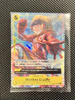 One Piece TCG Monkey D Luffy OP07-109 Super Rare Sealed illustration box Holo - Image 2