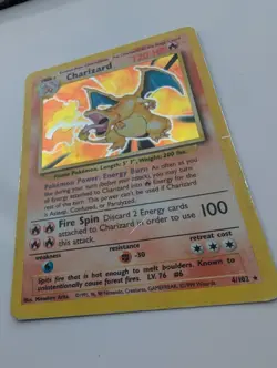 Pokemon Charizard Base Set Unlimited Holo Rare Card 4/102 LP Good - Image 3