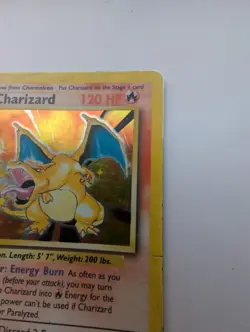 Pokemon Charizard Base Set Unlimited Holo Rare Card 4/102 LP Good - Image 5