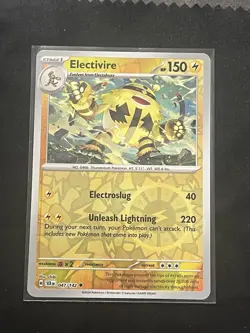 Pokemon Electivire #047/142 Scarlet & Violet Stellar Crown Reverse Holo - Image 1