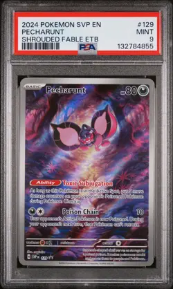 2024 POKEMON SVP EN-SV BLACK STAR PROMO #129 PECHARUNT PSA 9 - Image 1
