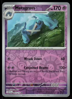 Metagross 063/159 Rare Journey Together Pokemon Reverse Holo Near Mint - Image 1