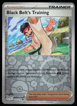 Black Belt's Training 143/159 Common Journey Together Pokemon Reverse Holo NM - Image 1