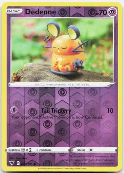 Dedenne 077/185 Common Vivid Voltage Pokemon Reverse Holo MP - Image 1