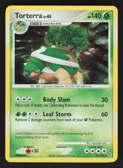 Torterra 17/130 Pokemon TCG Diamond and Pearl LP - Image 1