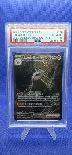 2025 POKEMON BLK EN-BLACK BOLT SPECIAL ILLUSTRATION RARE EXCADRILL EX PSA 10 - Image 1