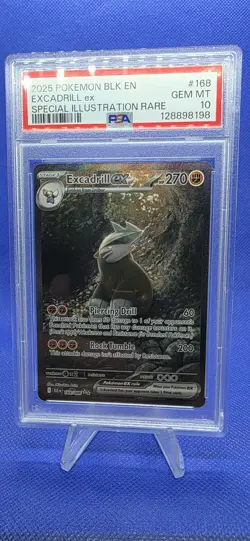 2025 POKEMON BLK EN-BLACK BOLT SPECIAL ILLUSTRATION RARE EXCADRILL EX PSA 10 - Image 2