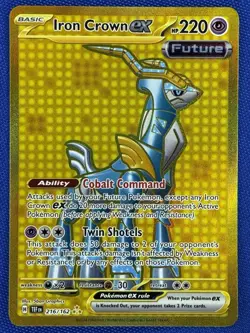 Iron Crown ex 216/162 Hyper Rare Temporal Forces Pokemon Near Mint - Image 1