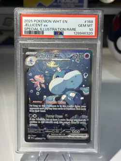 Pokemon 2025 SV WhiteFlare Jellicent EX 168/086 Special Illustration Rare PSA 10 - Image 1