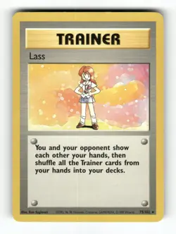 Lass - 75/102 - Base Set Unlimited - Pokemon - Rare - MP - Image 1