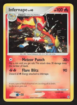 Infernape 5/130 Pokemon TCG Diamond and Pearl LP - Image 1