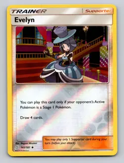 Evelyn 141/181 Uncommon Team Up Pokemon Reverse Holo NM - Image 1