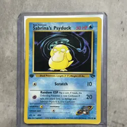 Sabrina's Psyduck 99/132 Gym Challenge Regular 1st Edition MP / HP Pokemon - Image 1