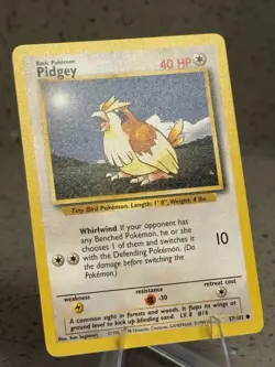 POKEMON PIDGEY 57/102 BASE SET COMMON NEAR MINT - Image 2