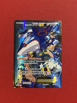 Team Aqua's Kyogre EX 6/34 Double Crisis Holo Pokemon Card TCG Full Art - Image 1