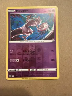 Mewtwo 056/172 Rare Reverse Holo 2022 Pokemon Brilliant Stars Near Mint - 0294 - Image 1