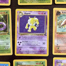 Pokemon TCG 18 Ct Unique Vintage 1999 Fossil Set Non-Holo Lot | Hypno Rare | MP - Image 4