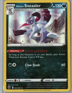 Hisuian Sneasler 093/189 Holo Rare Astral Radiance Pokemon Holo Near Mint - Image 1