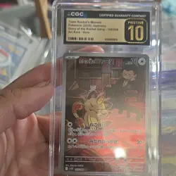 The Pokemon Company Team Rocket's Meowth CGC 10 Holo 109/098 Sv10 Japanese - Image 1