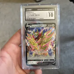 CGC 10 Zamazenta V 098/159 Crown Zenith English Pokemon TCG - Image 1