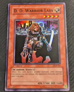 Yugioh D.D. Warrior Lady DCR-027 1st Edition Super Rare NM! - Image 1