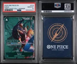 2025 ONE PIECE TOURNAMENT PACK VOL.1 | WINNER SANJI 014 PSA 10 | LOW POP - Image 1