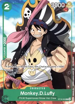 Monkey.D.Luffy Welcome Pack Vol. 2 C One Piece Promotion ST16-005 One Piece - Image 1